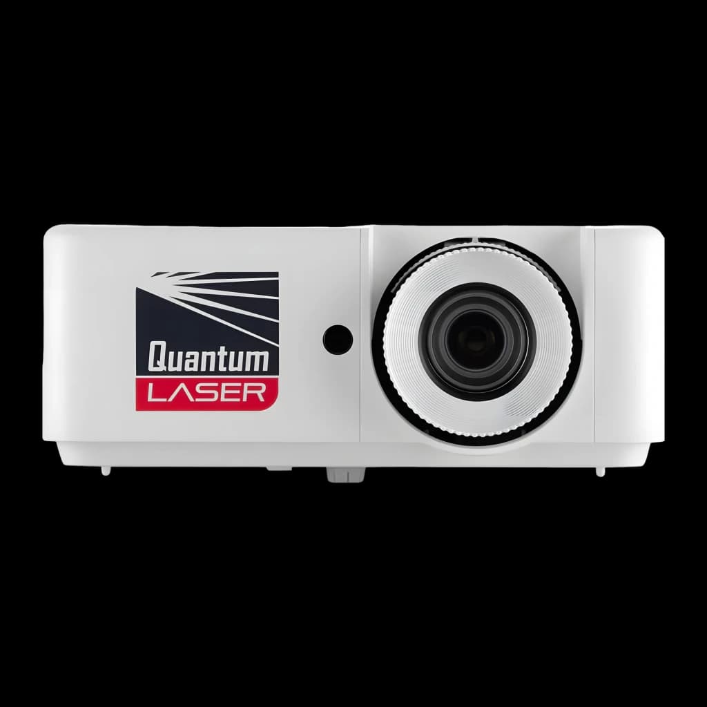 InFocus IN1028SL proyector DLP 5000lm blanco, vista frontal: objetivo y logo Quantum Laser visibles
