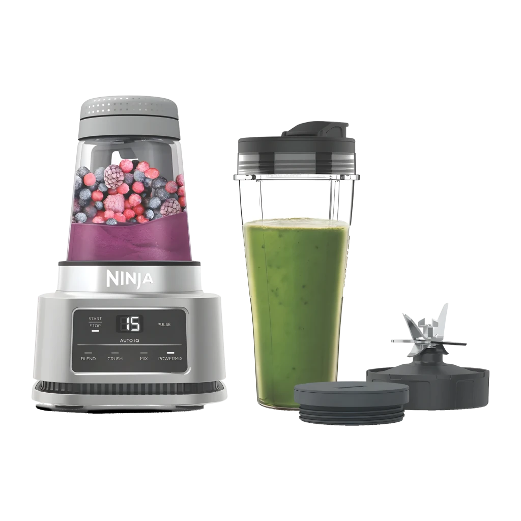 Ninja Foodi Power CB100EU Liquidificador Prateado Preto, acessórios: base com painel digital, copo Nutri Bowl, copo pessoal - Item3