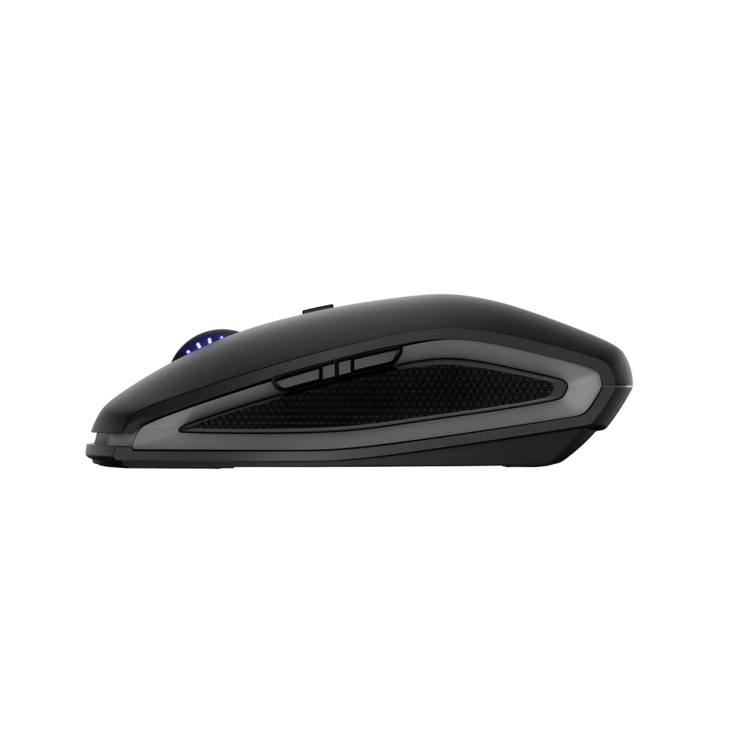 Cherry Rato Gentix BT Bluetooth preto, vista superior: roda com LED azul, botão DPI e logótipo CHERRY - Item3