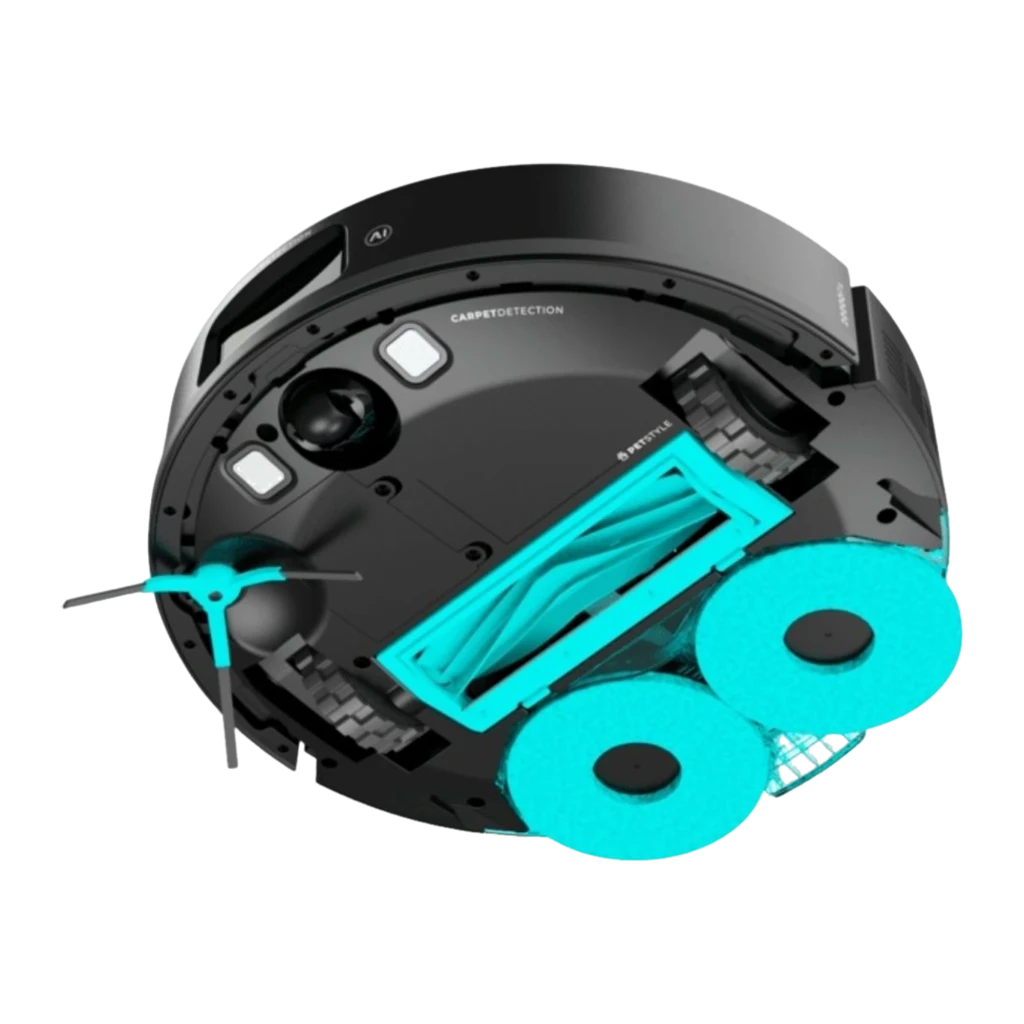 Cecotec Conga M100 Spin AL noir, kit complet: robot avec logo doré, brosse, 2 serpillières et app de cartographie sur - Ítem3