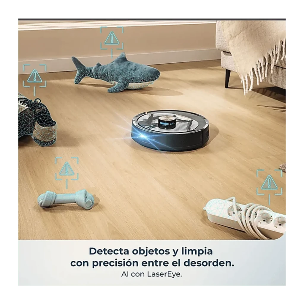 Cecotec Conga M100 Spin AL noir, kit complet: robot avec logo doré, brosse, 2 serpillières et app de cartographie sur - Ítem4