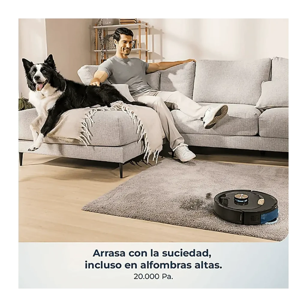 Cecotec Conga M100 Spin AL noir, kit complet: robot avec logo doré, brosse, 2 serpillières et app de cartographie sur - Ítem5