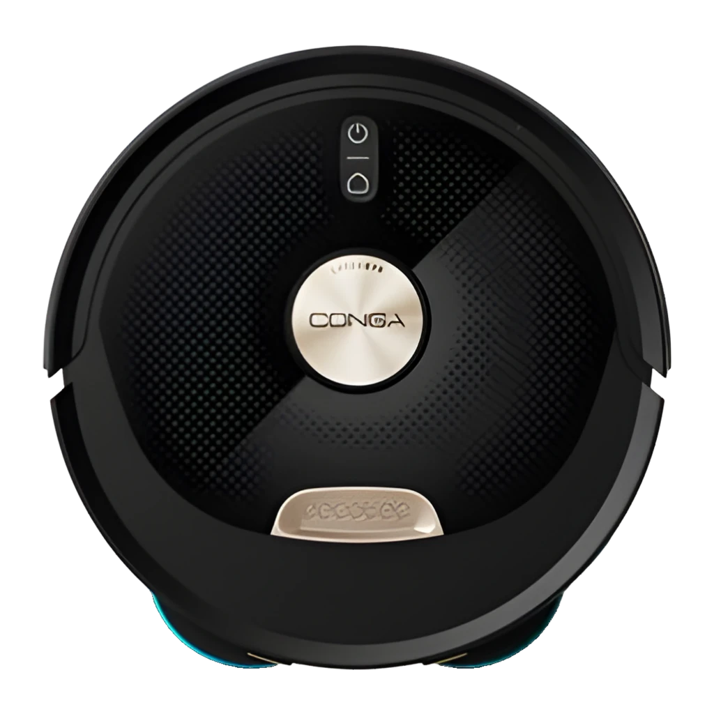 Cecotec Conga M100 Spin AL noir, kit complet: robot avec logo doré, brosse, 2 serpillières et app de cartographie sur - Ítem1