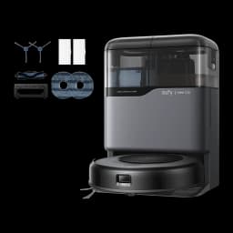 eufy Robot Vacuum Omni C20 noir, kit complet: station avec robot et accessoires inclus: brosses, filtres et serpillières