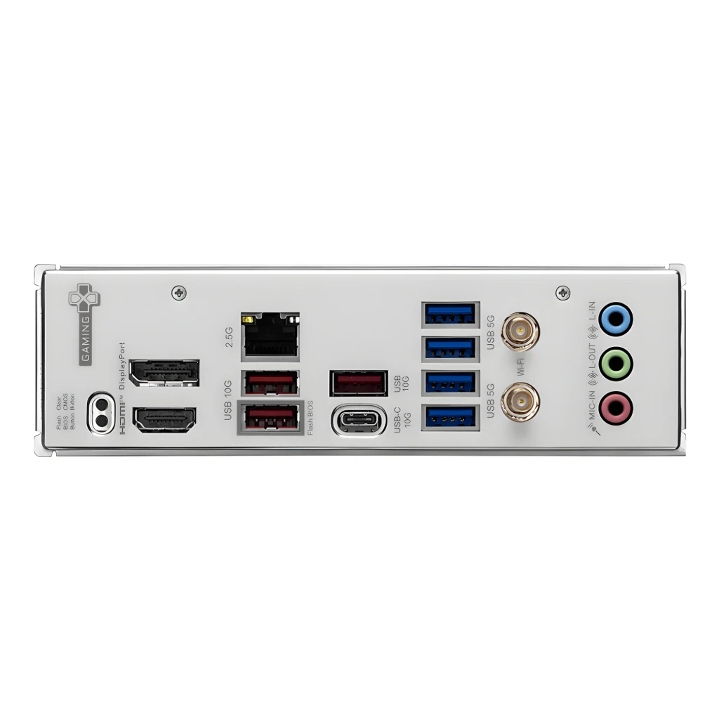 MSI B850 Gaming Plus WiFi Negro, kit con caja: placa base, caja retail con logo B850 y antena WiFi 6E incluida a la izquierda - Ítem4
