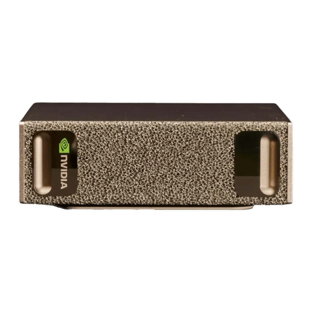 NVIDIA DGX Spark Founders Edition GB10 128GB 4TB dorado, vista en perspectiva: chasis compacto textura granulada frontal y - Ítem1