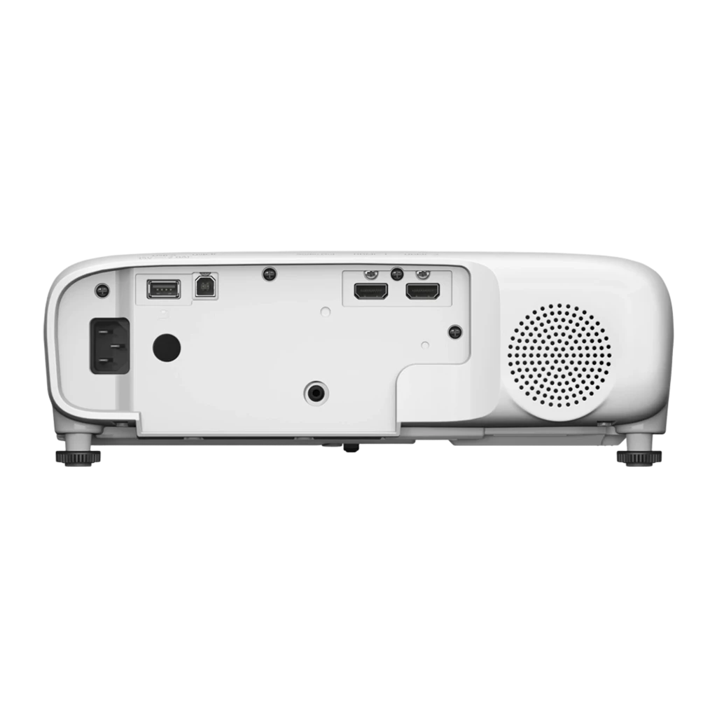 Epson Projetor EB-FH18 4000lm 3LCD Full HD Branco, vista frontal: objetiva, painel preto com logo e badge 3LCD - Item2