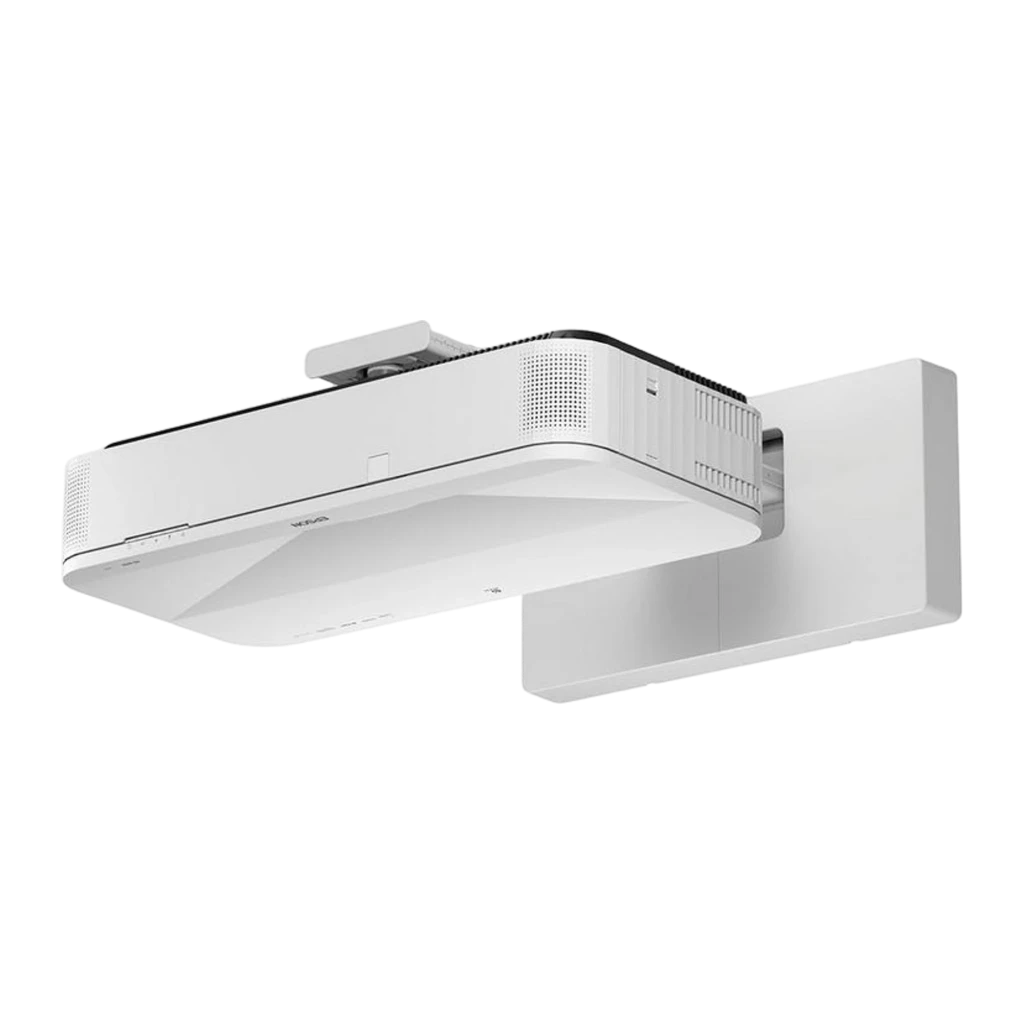 Epson Proyector EB-810E Full HD 5000lm blanco, vista frontal-lateral: cuerpo rectangular, rejillas laterales y patas - Ítem2