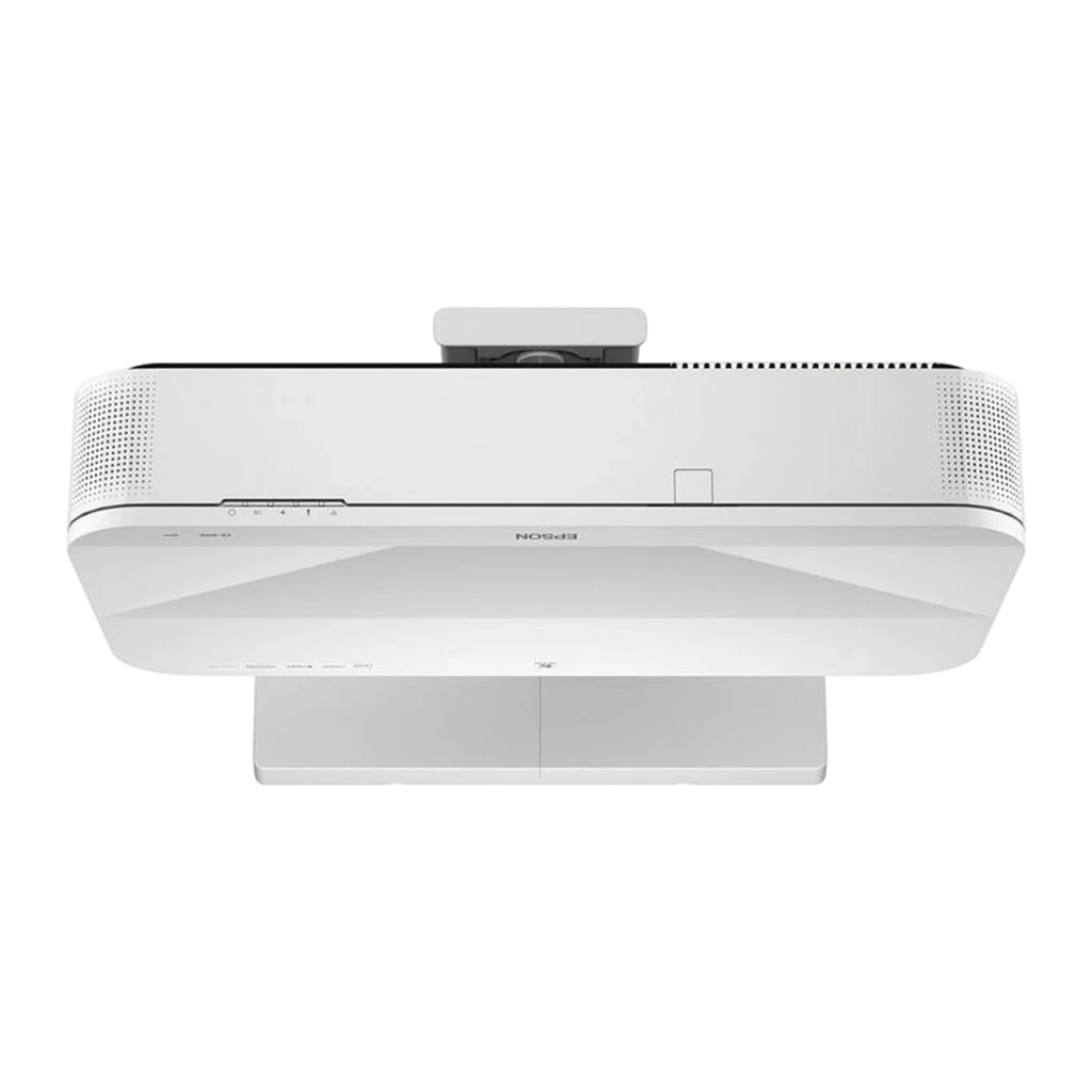 Epson Proyector EB-810E Full HD 5000lm blanco, vista frontal-lateral: cuerpo rectangular, rejillas laterales y patas - Ítem3
