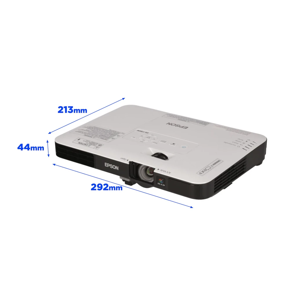 Epson Proyector EB-1780W WXGA blanco y negro, vista frontal: lente central, rejilla de ventilación y panel de controles - Ítem3