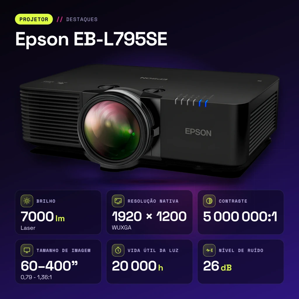 Proyector Epson EB-L795SE Láser 3LCD Tiro Corto 0,79:1 WUXGA 1920x1200 - características