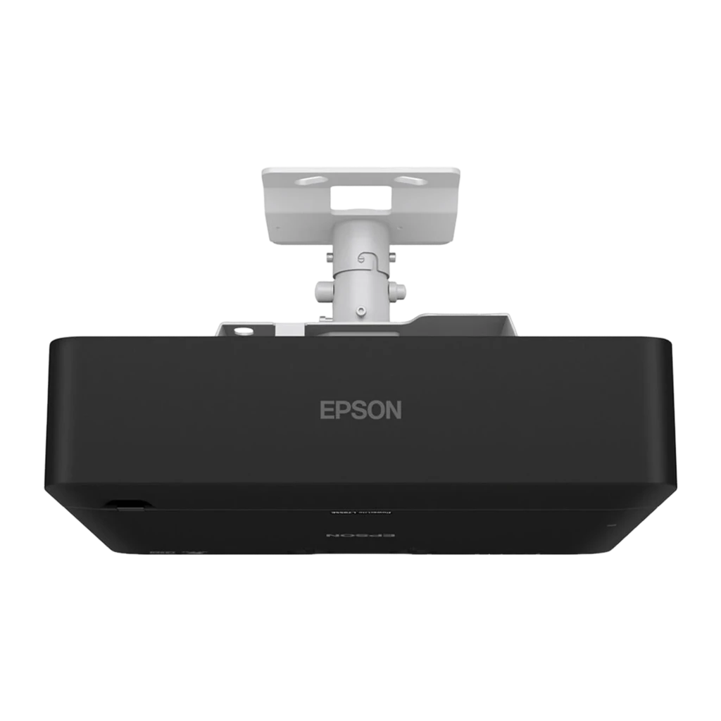 Epson EB-L795SE 7000 lúmenes negro, vista lateral: objetivo grande con reflejos iridiscentes y rejillas de ventilación - Ítem4