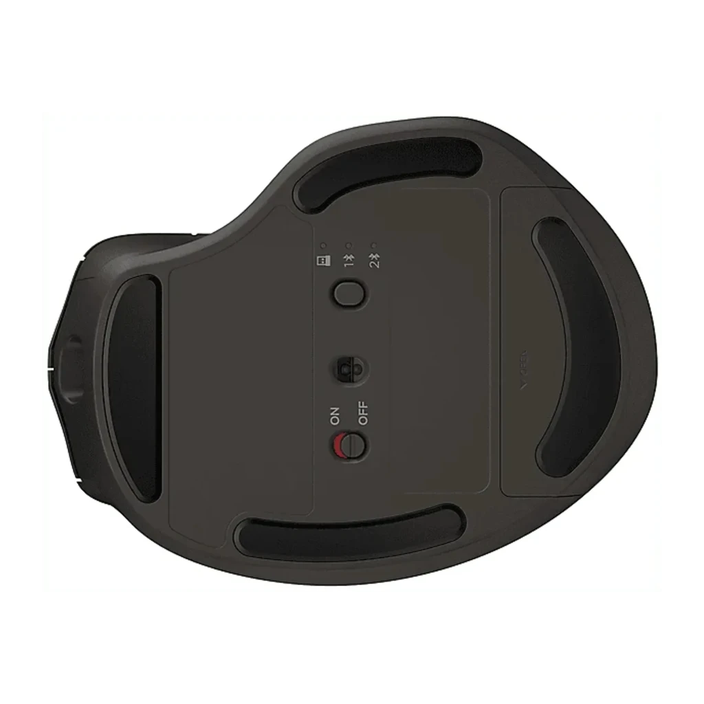 HP Ratón Ultra-Fast Scroll Wireless negro, vista superior: logo HP, rueda de scroll estriada y botón central visibles desde - Ítem4