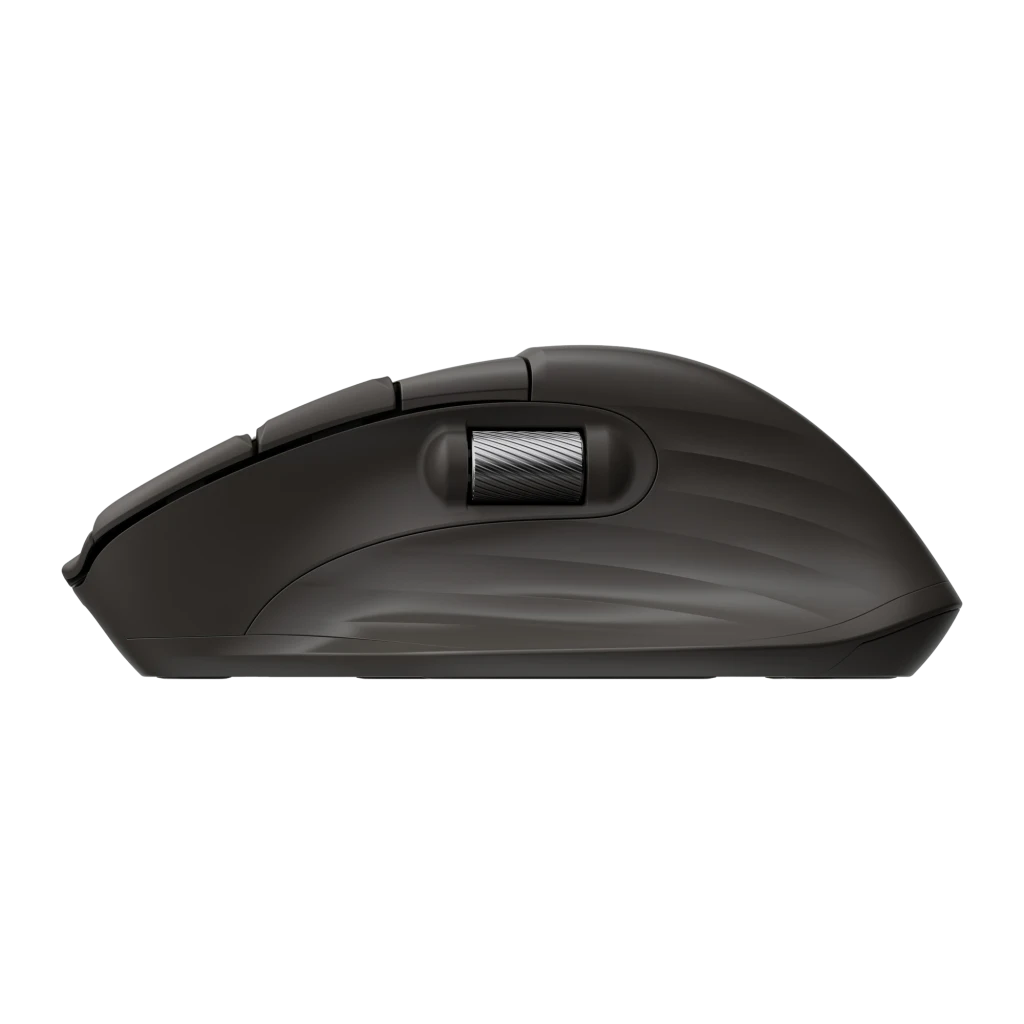 HP Ratón Ultra-Fast Scroll Wireless negro, vista superior: logo HP, rueda de scroll estriada y botón central visibles desde - Ítem3