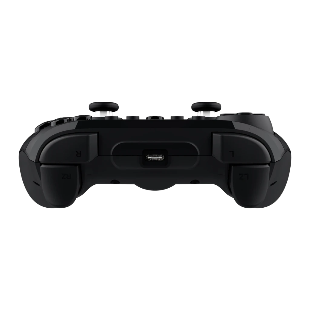 Trust Manette GXT 542 MUTA Noir, vue avant: boutons ABXY, joysticks, croix directionnelle et LED rouge allumée - Ítem3