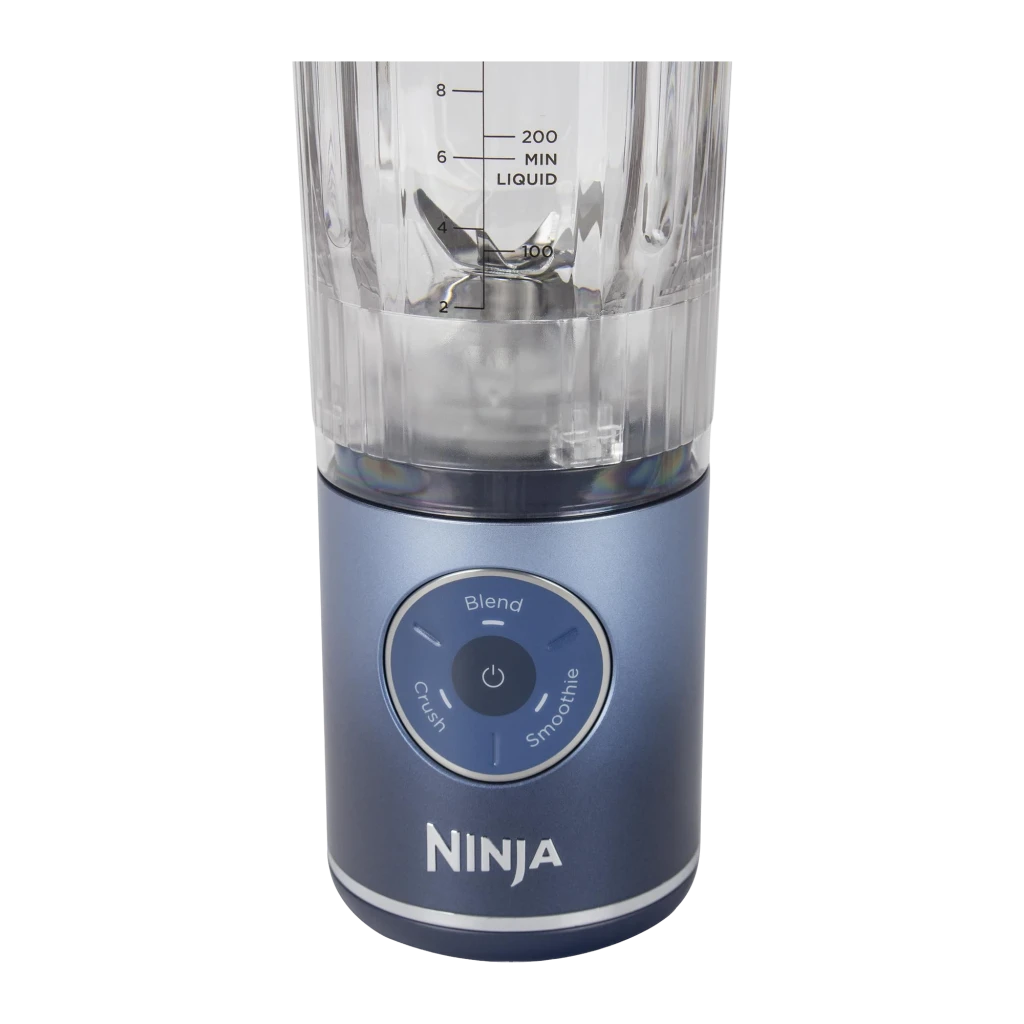 Ninja Blast Max BC251EU Blender portable XL 700 ml Bleu, vue de face: base bleue avec sélecteur Blend Crush Smoothie et - Ítem1