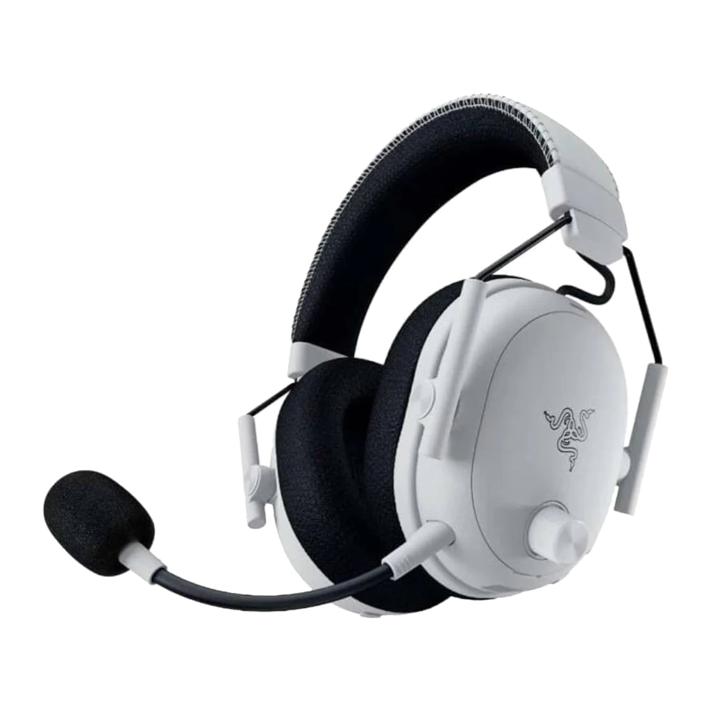 Razer BlackShark V3 X HyperSpeed PlayStation Blanc, vue de face: casque avec coussinets noirs, arceau rembourré et - Ítem1