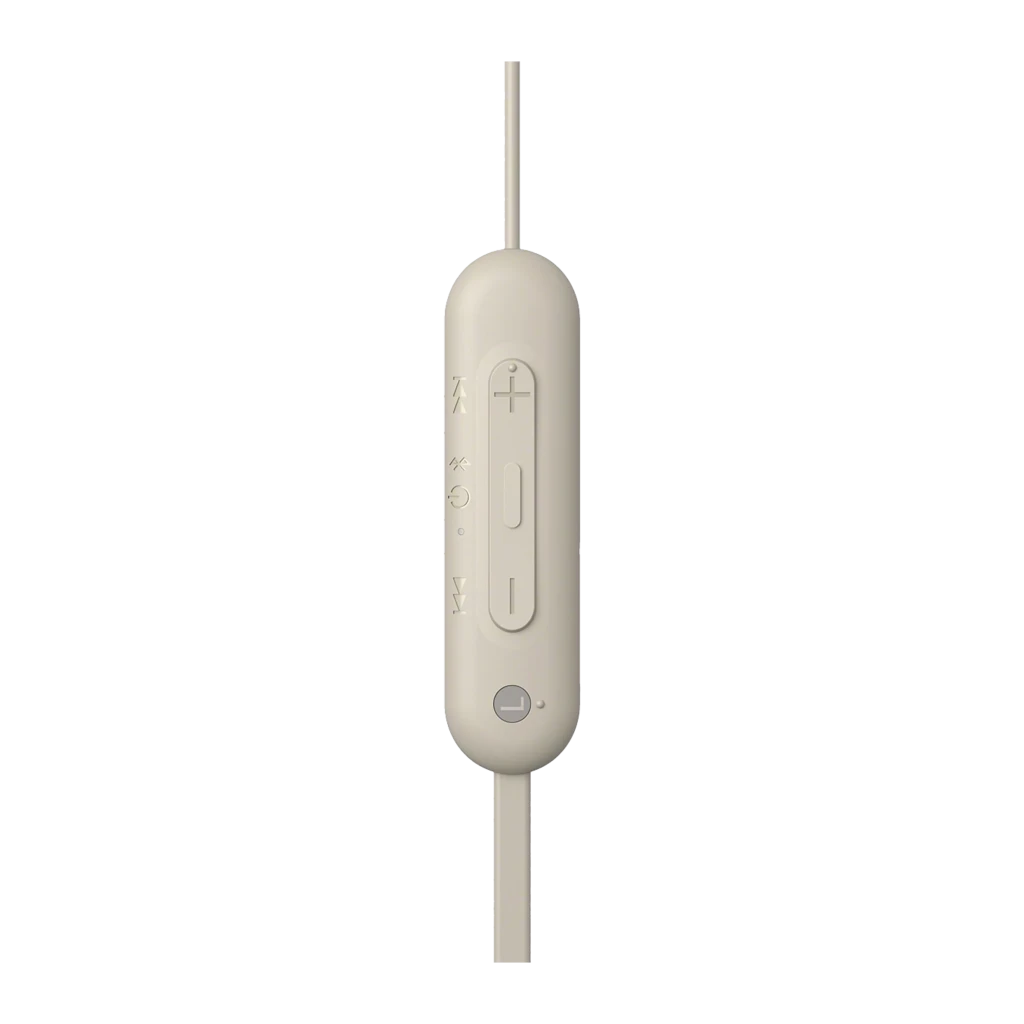 Sony WI-C100 Beige, vista general: auriculares in-ear inalámbricos con cable de cuello y mando en línea - Ítem1
