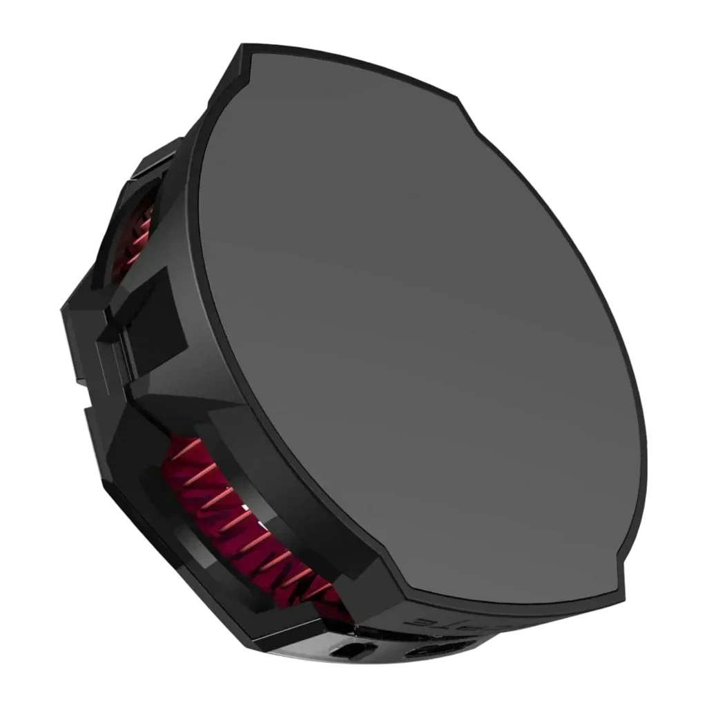 Edifier Hecate C4 Sistema de refrigeração Preto, vista superior em ângulo: ventoinha central com iluminação RGB roxa e - Item1