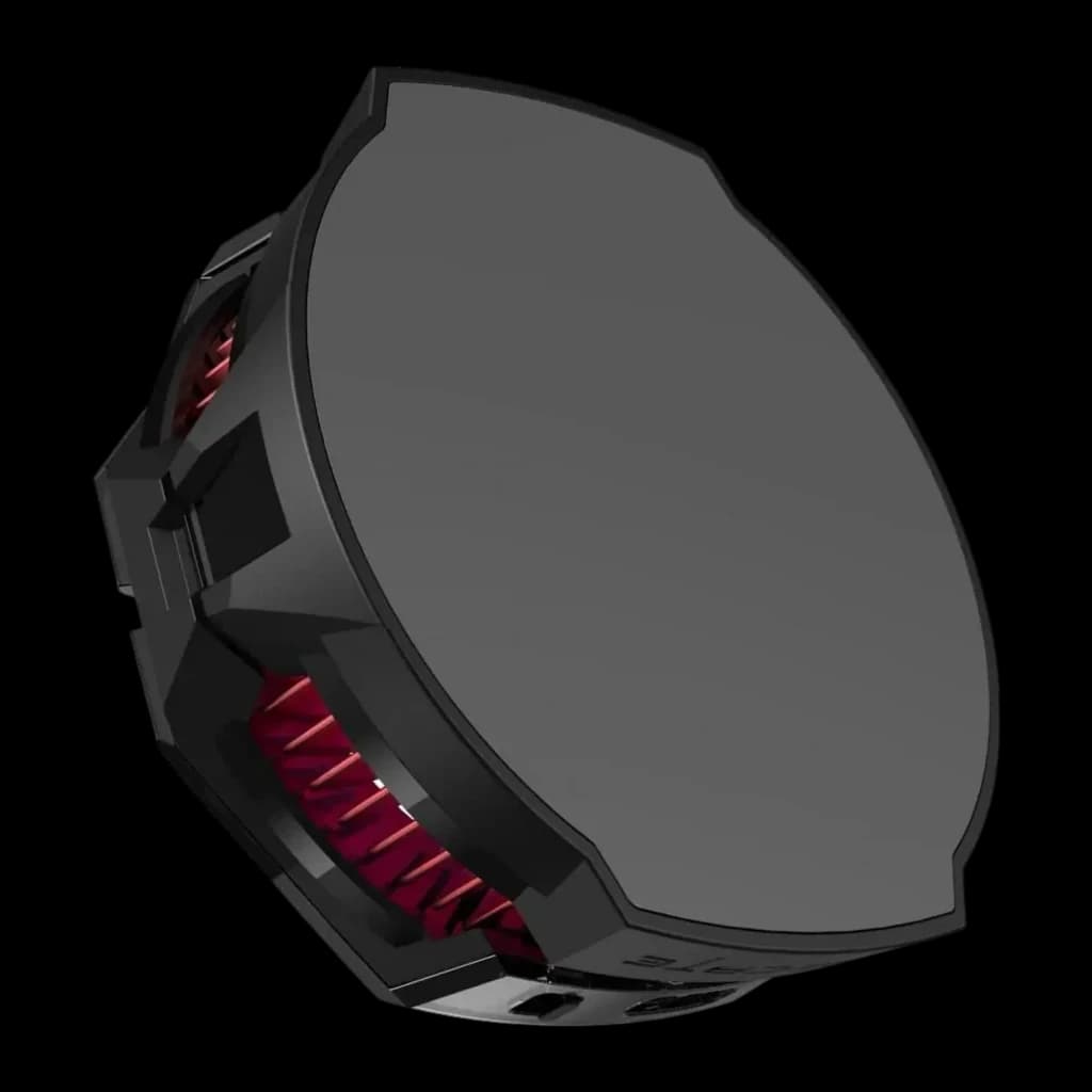 Edifier Hecate C4 Système de refroidissement Noir, vue inférieure en angle: plaque de contact lisse et grilles de