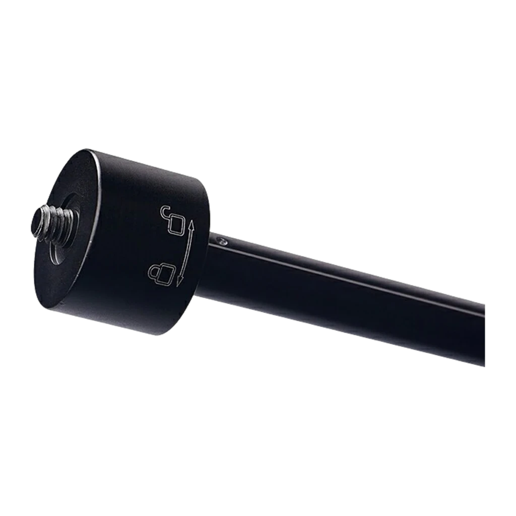 OBSBOT Tripé Extensível Preto, vista frontal: coluna extensível com três pernas abertas e rosca superior - Item2