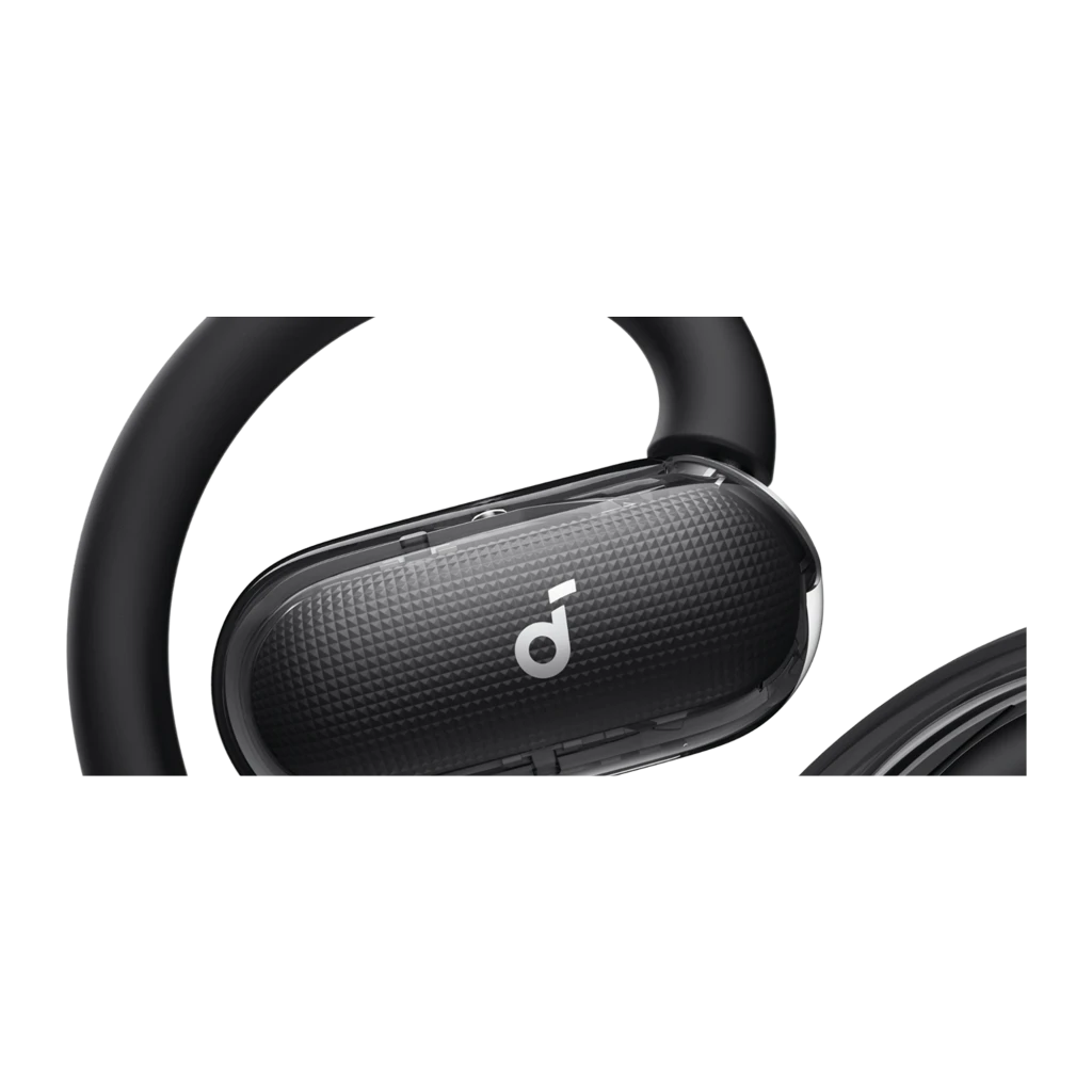 Anker Soundcore V40i Negro, vista principal: earbud open-ear en packaging transparente circular con texto Open-Ear - Ítem2