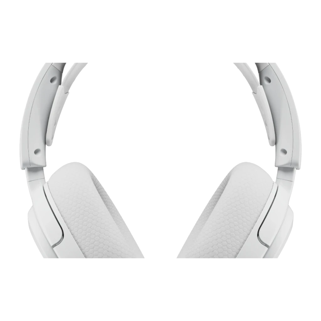 SteelSeries Arctis Nova 5P Wireless blanco, vista frontal: diadema flexible, almohadillas texturizadas y botón lateral - Ítem3