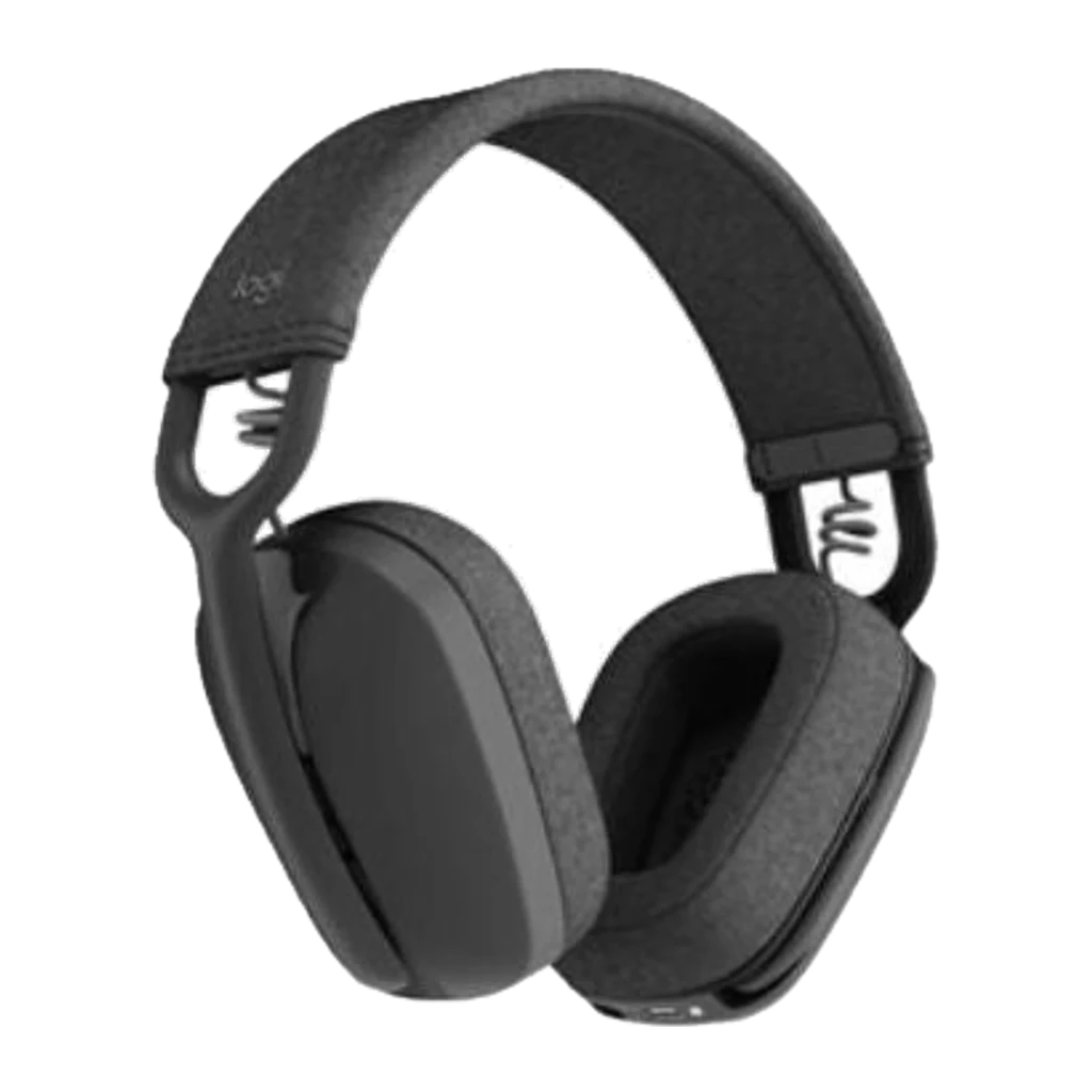 Logitech Zone Vibe Wireless UC grafito, vista frontal: auriculares over-ear con almohadillas de tela y micrófono boom - Ítem2