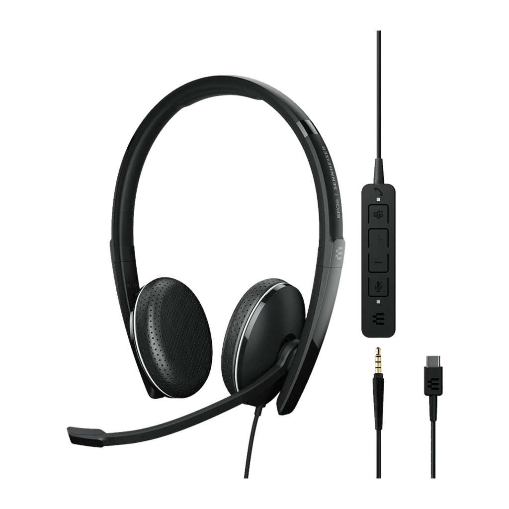 EPOS ADAPT 165T USB-C II negro, vista lateral: diadema extendida, auricular único y micrófono boom flexible visibles - Ítem3