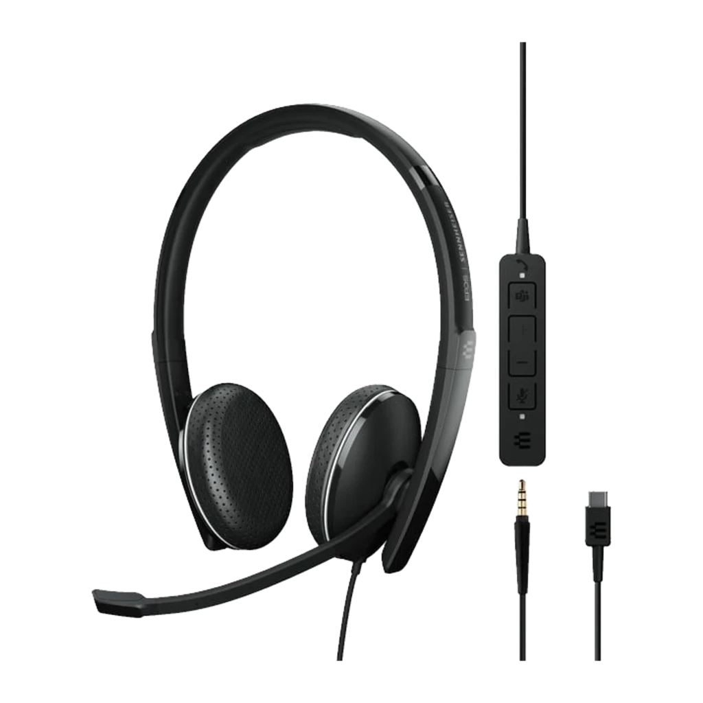 EPOS ADAPT 165T USB-C II negro, vista lateral: diadema extendida, auricular único y micrófono boom flexible visibles - Ítem5