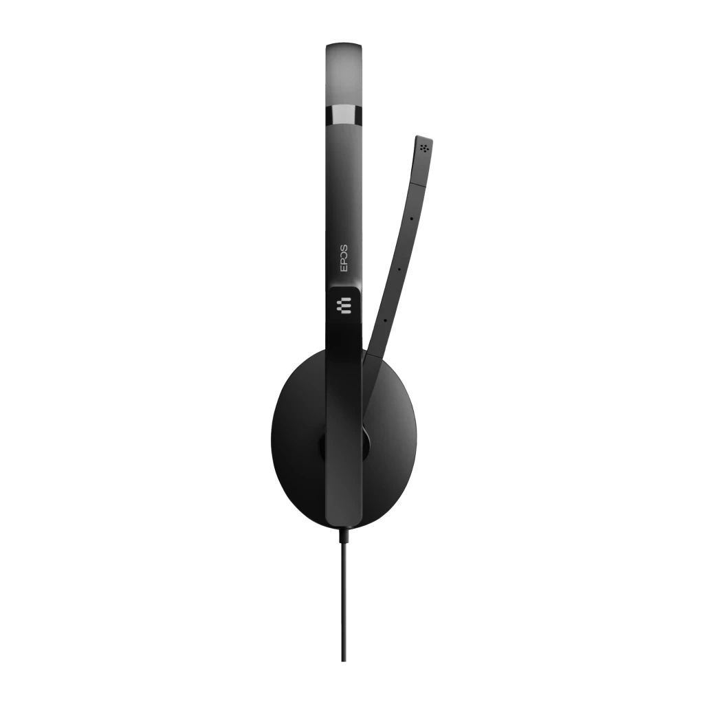 EPOS ADAPT 165T USB-C II noir, vue latérale: arceau étendu, coque unique et microphone boom flexible visibles - Ítem2