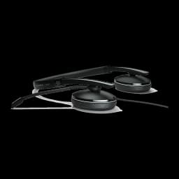 EPOS ADAPT 165T USB-C II negro, vista inferior: headset plegado mostrando las dos almohadillas y la diadema