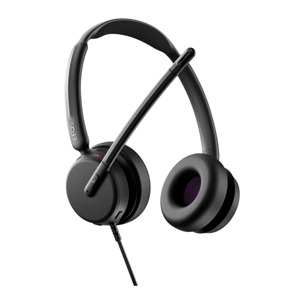 EPOS IMPACT 460T negro, vista frontal: auricular binaural con micrófono boom y cable, almohadillas y diadema visibles - Ítem1