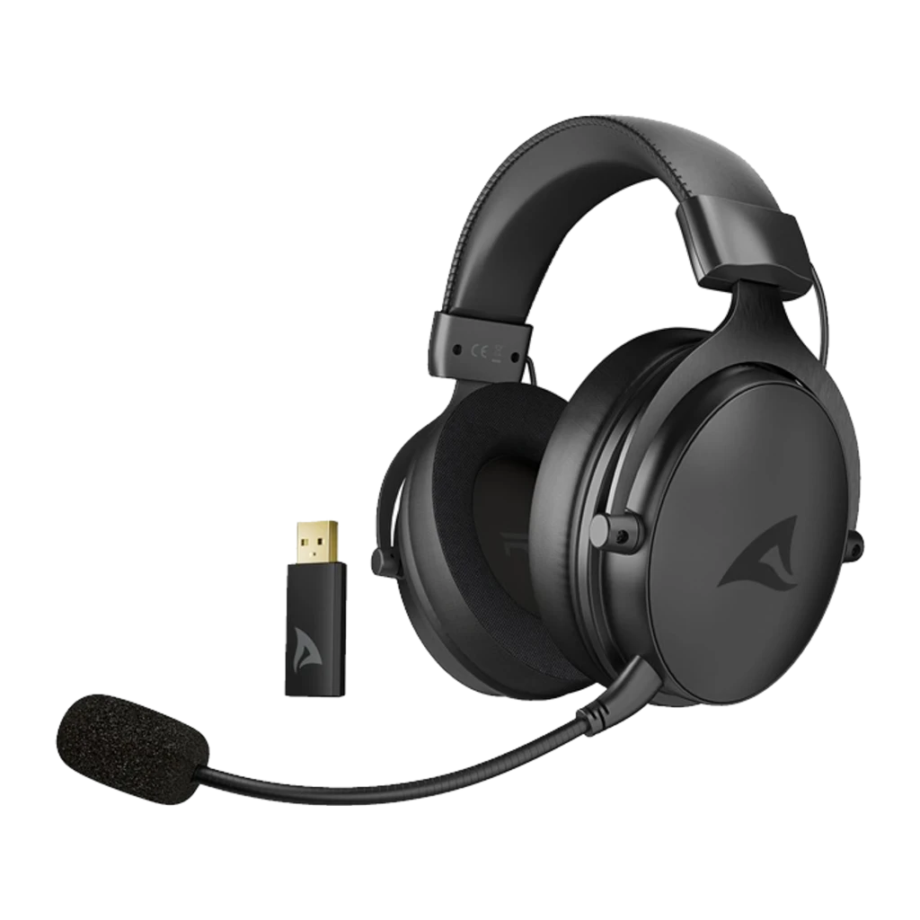 Sharkoon Skiller SGH40W, gaming headset black, USB-A dongle, 3.5 mm jack negro - vista principal - Ítem5
