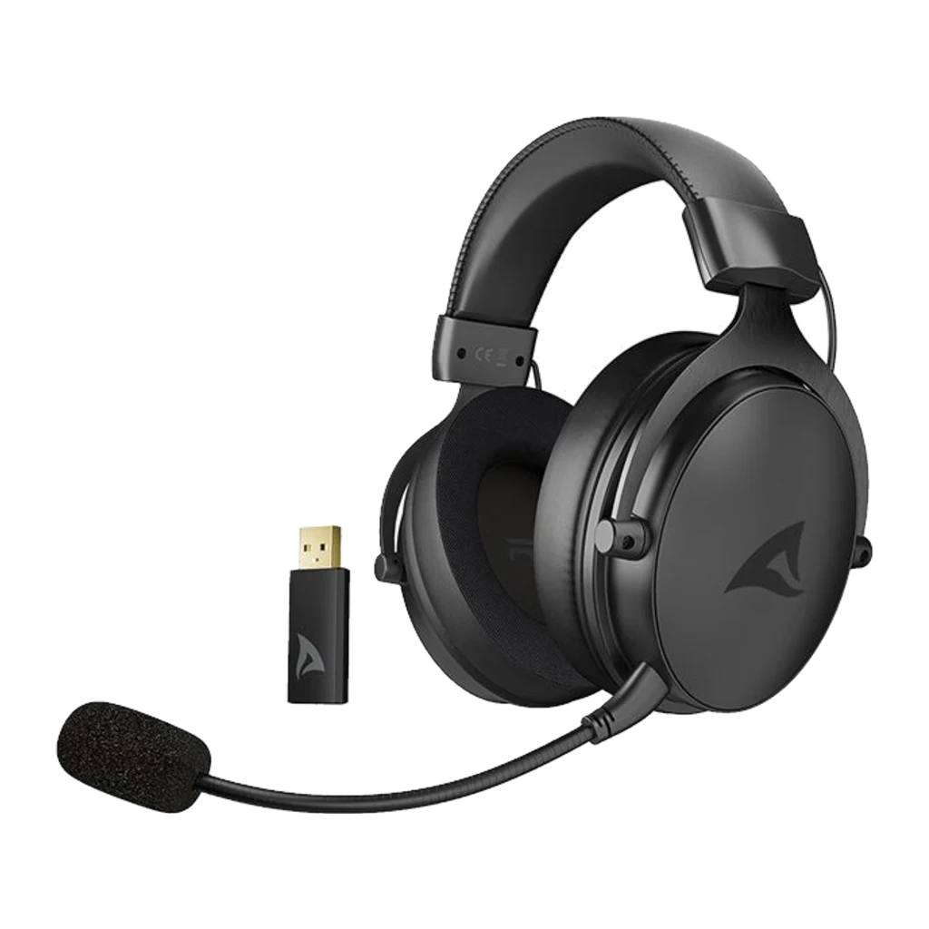 Sharkoon Skiller SGH40W, gaming headset black, USB-A dongle, 3.5 mm jack negro - vista principal - Ítem10
