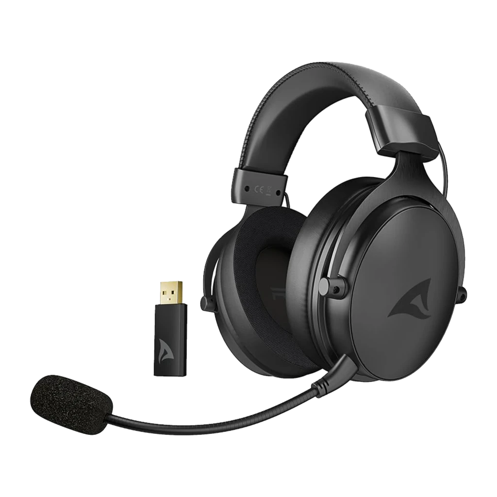 Sharkoon Skiller SGH40W, gaming headset black, USB-A dongle, 3.5 mm jack negro - vista principal - Ítem2