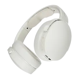 Skullcandy Hesh Evo blanc, vue latérale: casque sans fil over-ear avec coussinets et boutons de contrôle visibles