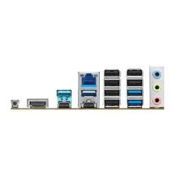 ASRock B850 Pro-A DDR5 AM5, painel traseiro E/S: DisplayPort, HDMI, USB-C, RJ45, USB-A e áudio 3 portas