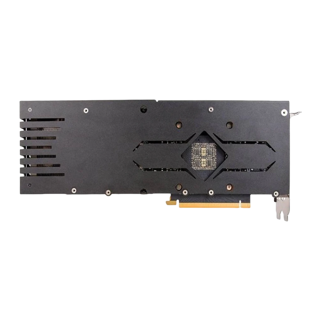 Biostar GeForce RTX 3080 10GB negro, vista frontal: tres ventiladores con logo Biostar rojo sobre disipador gris - Ítem1