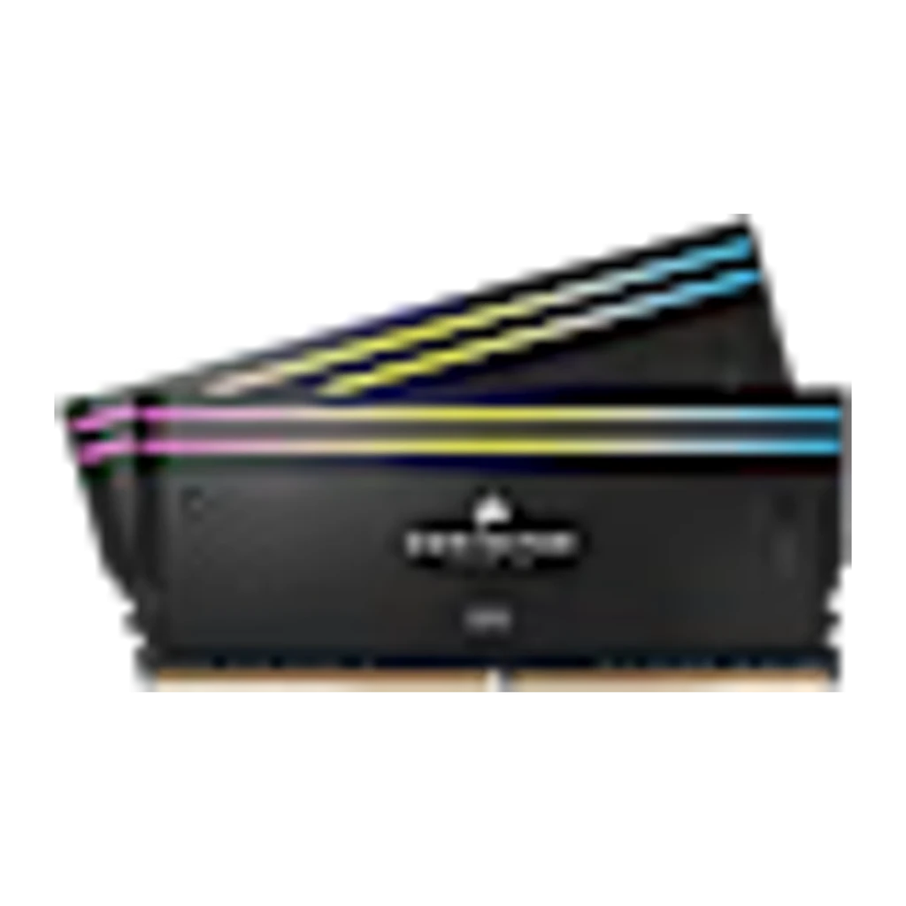 Corsair Dominator Titanium 32GB DDR5 6400MHz gris, vista frontal y superior: dos módulos con iluminación RGB y texto DDR5 - Ítem4