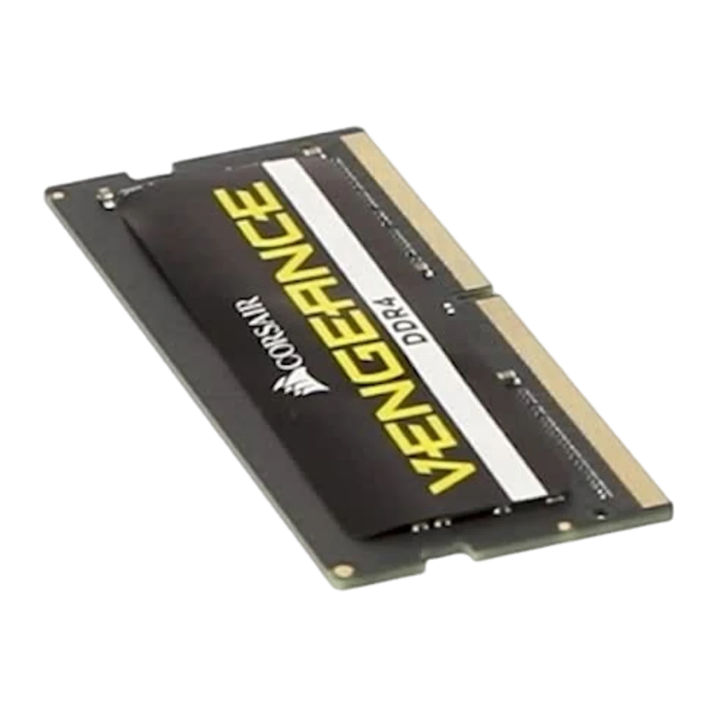 Corsair Vengeance 8GB DDR4 SODIMM 2400MHz noir, vue de face: étiquette avec logo Corsair et texte Vengeance DDR4 en jaune, - Ítem2