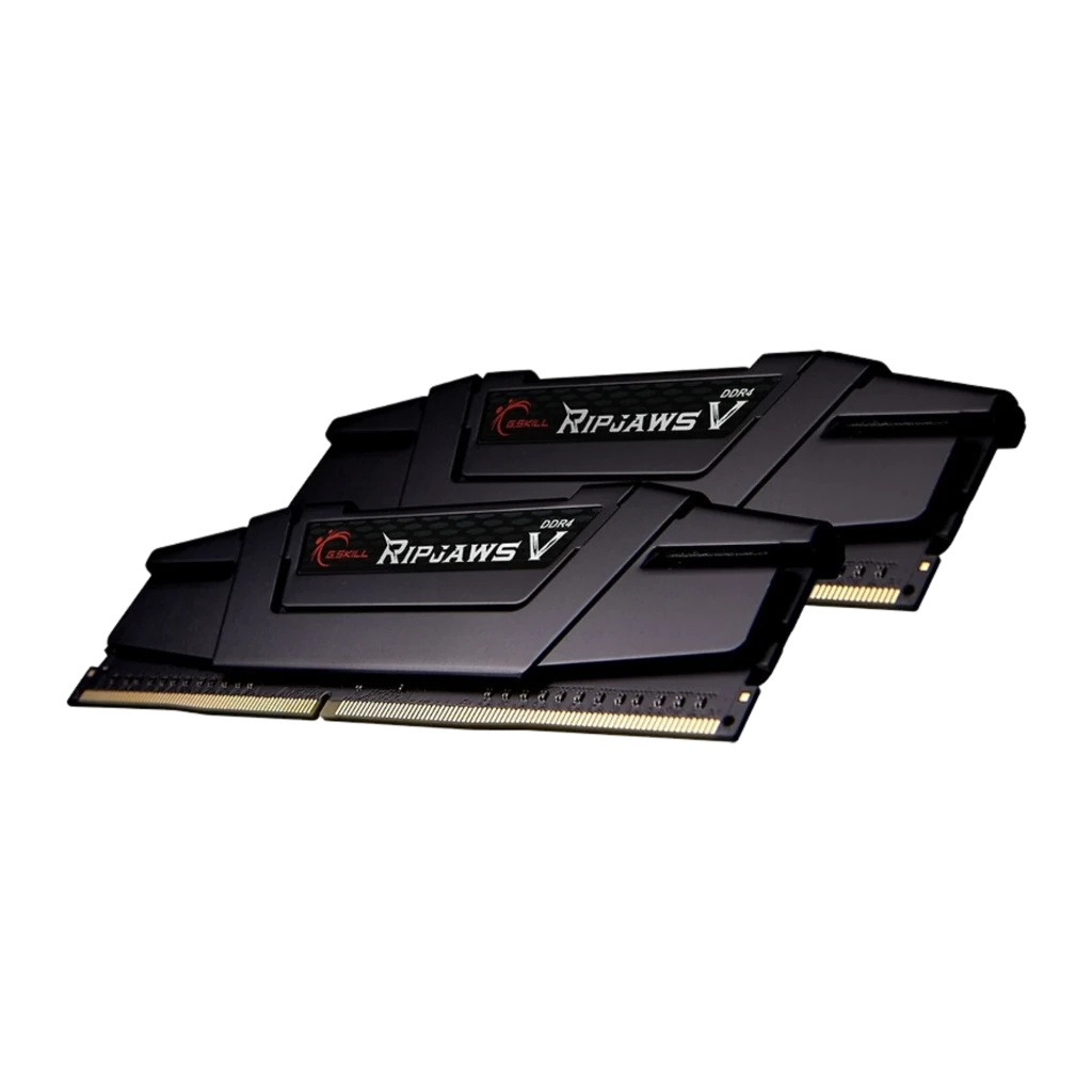 G.Skill Ripjaws V 32GB noir, vue de face: module DDR4 avec dissipateur noir et logo Ripjaws V rouge - Ítem2