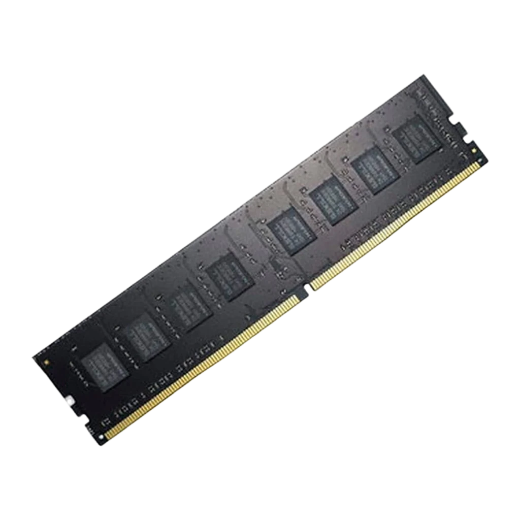 G.Skill Value 8GB noir, vue de face: PCB noir avec puces mémoire et connecteur doré DIMM 288 broches - Ítem1