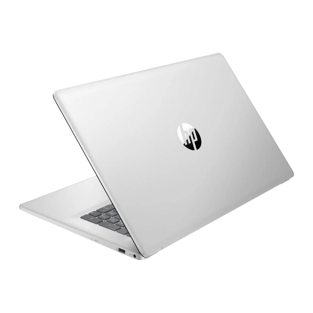 HP 17-cn4272ng 512GB plata, vista frontal: pantalla con menú inicio Windows, teclado DE y touchpad - Ítem2