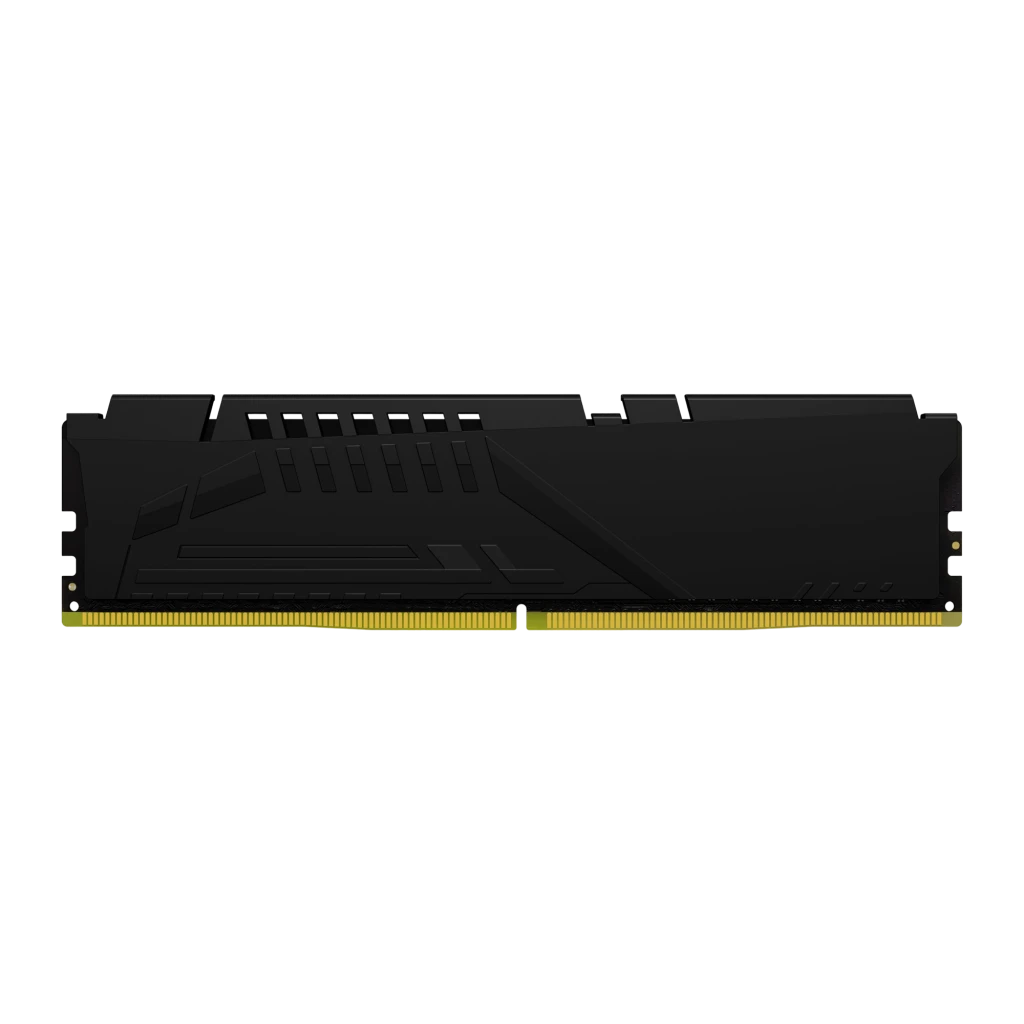 Kingston FURY Beast DDR5 16GB preto, vista em perspectiva: kit dual dois módulos DIMM com dissipador preto e contatos - Item1