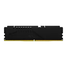 Kingston FURY Beast DDR5 32GB noir, vue latérale arrière: dissipateur lisse avec fentes de ventilation et contacts dorés