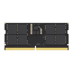 Lexar DDR5 SO-DIMM 16GB preto, vista traseira: PCB escuro com chips de memória visíveis sem etiqueta