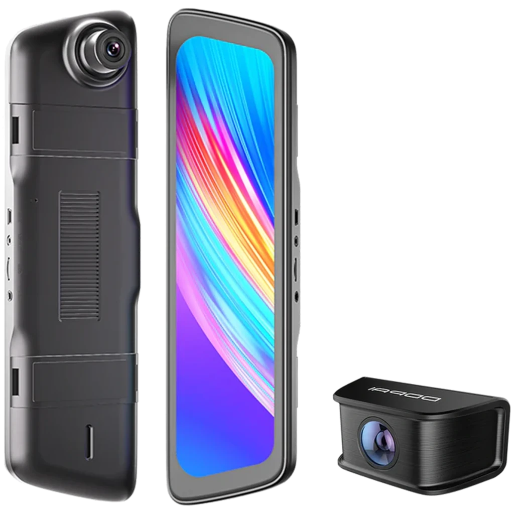 Dashcam Rétroviseur DDPai Mola E3 NEW VERSION 2CH 2K + 1080P WiFi Vision Nocturne avec écran miroir incurvé, caméra avant grand angle et module arrière - Ítem