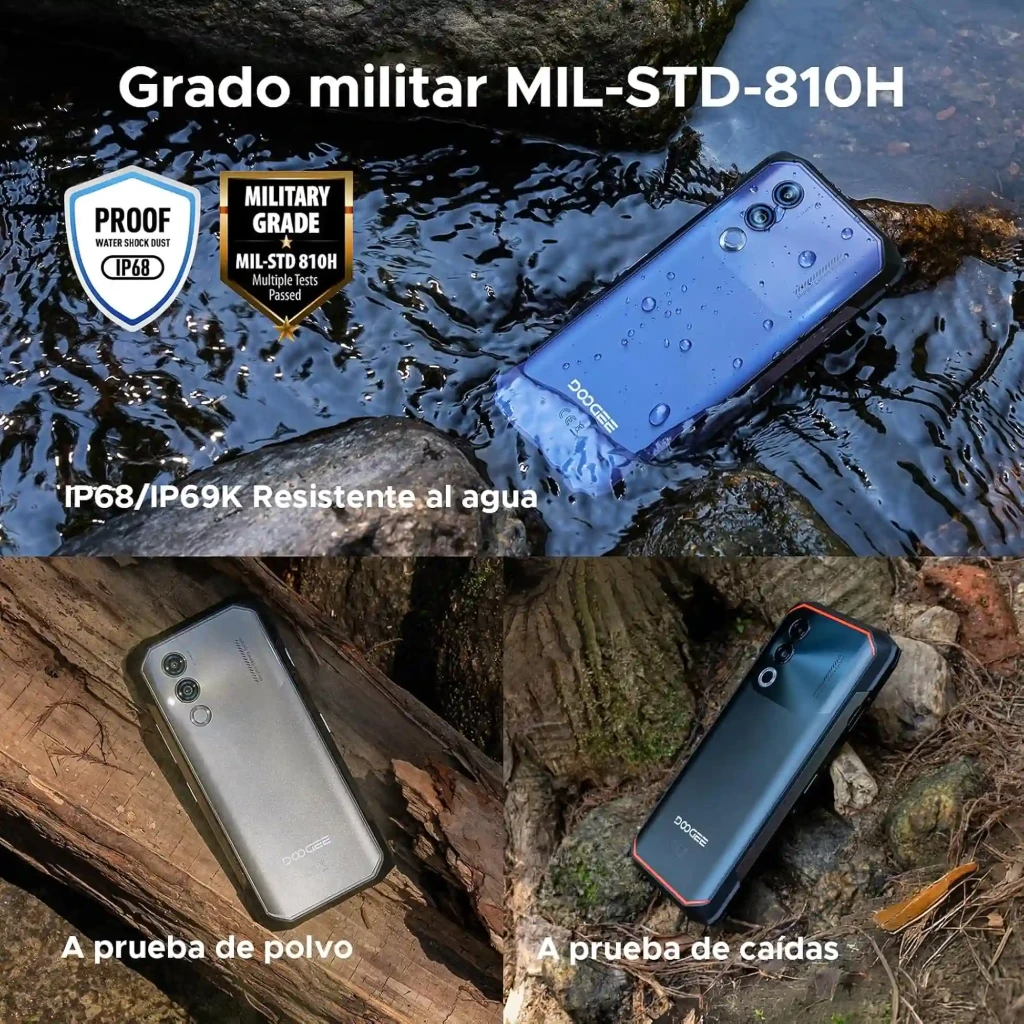 Doogee Blade 20X violeta com corpo robusto, cantos reforçados, ecrã 6,6 IPS 90Hz com moldura grossa; traseira com duas câmaras e flash circular - Item6