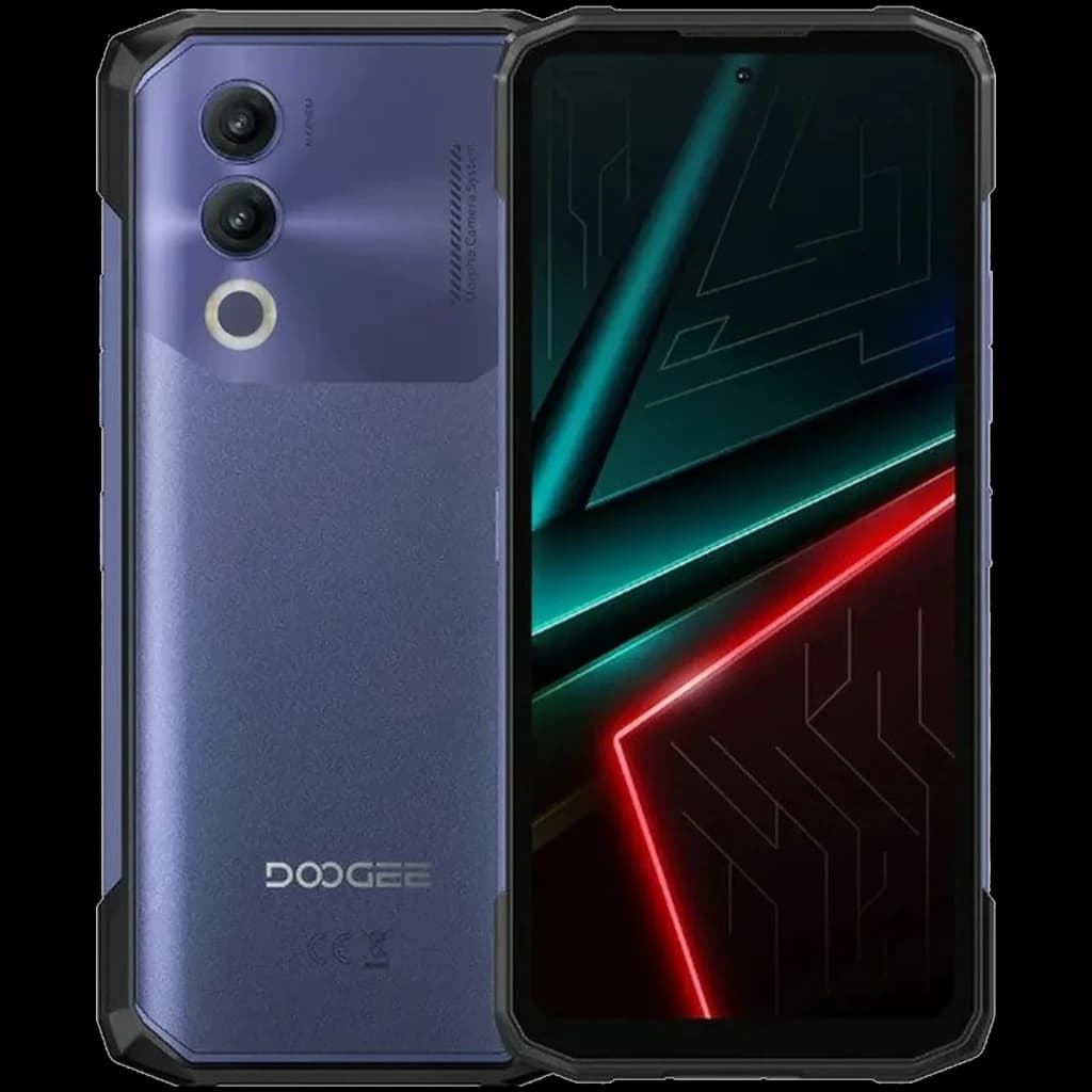 Doogee Blade 20X violet robuste MIL-STD-810H IP68 IP69K, dos bicolore avec deux caméras et flash, écran 6,6 pouces IPS 90Hz aux bordures renforcées